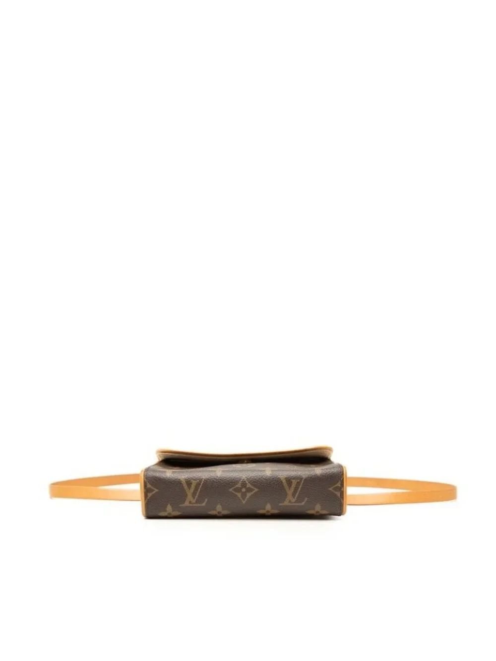 Louis Vuitton Monogram Pochette Florentine Belt Bag Shoulder Back Brown Leather